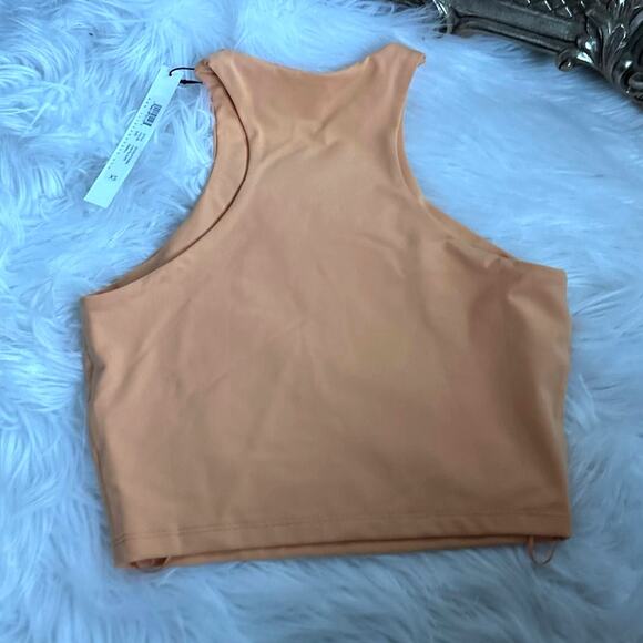 SUSANA MONACO Racerback Crop Top In Cantaloupe XS NEW NWT! - Picture 3 of 4